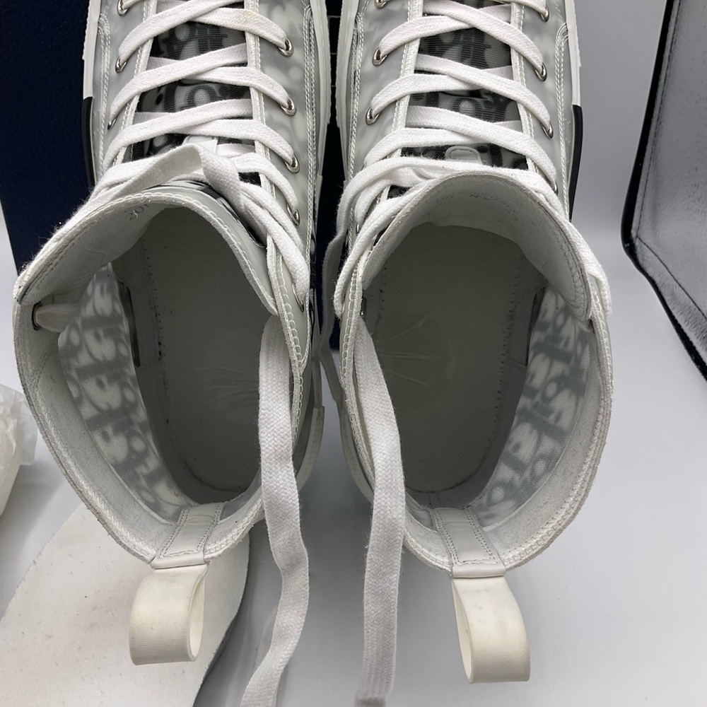 Christian Dior Men's B23 High-Top Sneakers Oblique Coated Canvas Size 43 US 10 - Picture 14 of 16